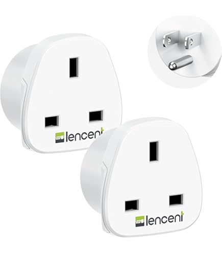 VCT VP18 UK to USA Plug Adapter Converts 3 pin British Plug